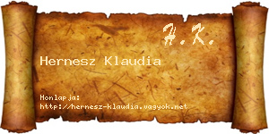 Hernesz Klaudia névjegykártya