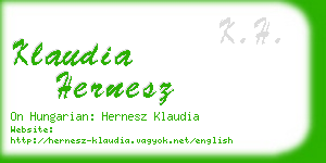 klaudia hernesz business card